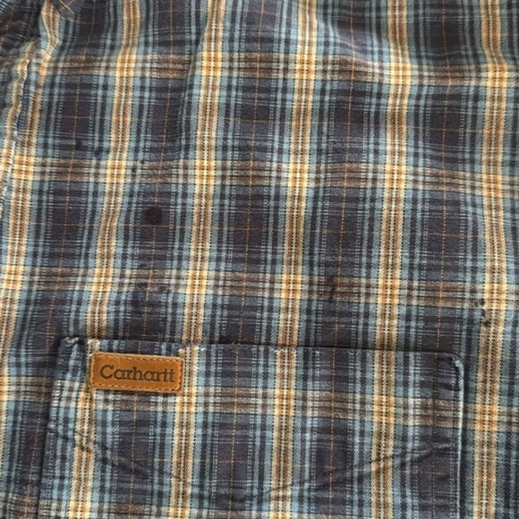 Carhartt Extra Large Tall Multi Color Plaid Button Front Shirt - Picture 7 of 10